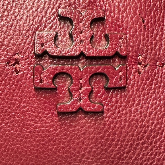Tory Burch McGraw Imperial Leather Tote Garnet - Picture 2 of 15
